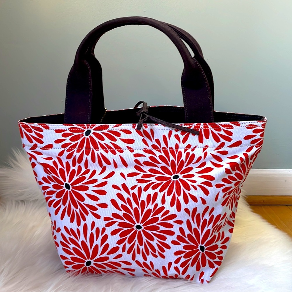 Kate Spade ♠️ floral canvas tote EUC - Picture 3 of 8